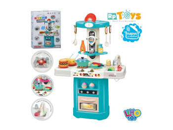 Кухня игровая со светом и звуком 16913B, 66 см, с мойкой и паром, Limo Toy