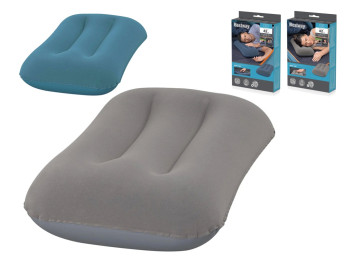 Надувная подушка покрытая флоком Travel Pillow. Bestway 67121