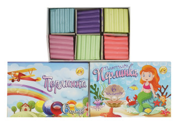 Пластилин 6 цветов 110 гр, Жемчужина, Тетрада ТЕ10137