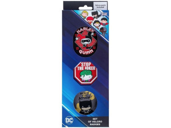 Набор бейджей на липучке DC Justice League 3 шт, Kite
