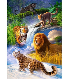 Пазлы Дикие кошки, 1000 элементов, Castorland