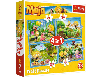 Пазли 4в1, Пригоди бджілки Мая, Trefl