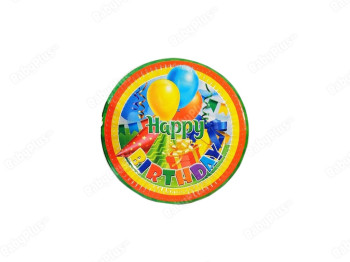 Набір День Народження Happу birthday зелений, Тарілки 10 шт, Jumbi