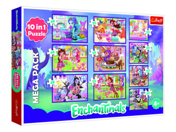 Пазли 10в1 Пригоди Енчент і Малса, Mattel Енчент і Малс, Мега упаковка, Trefl