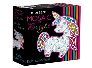 Набор для творчества стеклянная мозаика Единорог, Mosaaro
