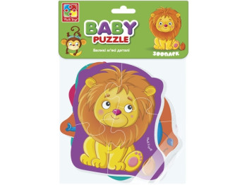 Пазл дитячий зоопарк Baby Puzzle, м’які деталі, Vladi Toys