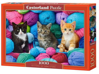 Пазлы Kittens In Yarn Store, 1000 элементов, Castorland