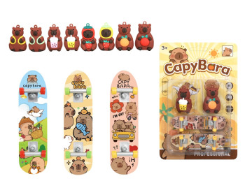 Пальчик набор скейтбордов Capybara с фигурками, микс видов; (цена за 1шт)