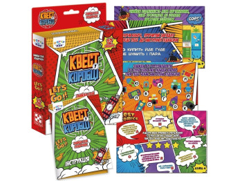 Настільна гра "Квест у коробці Комікс", 6+, Vladi Toys