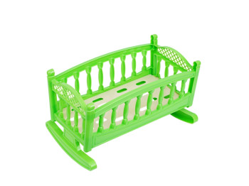 Кроватка для куклы малая №3 006/6, 34 см, люлька-качалка, Bamsic