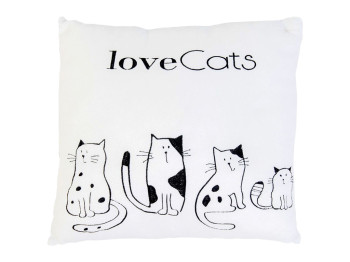 Подушка декоративная Love Cats ПД-0169, 36 см, текстильная, Tigres