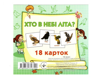 Картки міні, 18 карток, Хто у небі літає, Jumbi