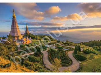 Пазлы картонные 1500 элементов серия 3 Two Pagodas, Danko Toys