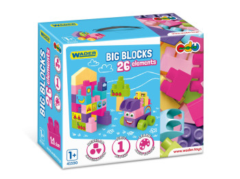 Big Blocks конструктор рожевий. 26 деталей. Wader 41590