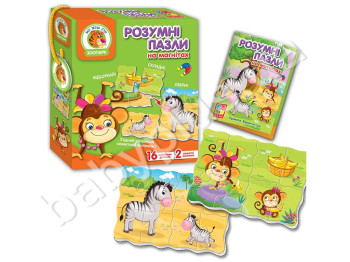 Магнитные пазлы Умные пазлы, Зоопарк, Vladi Toys