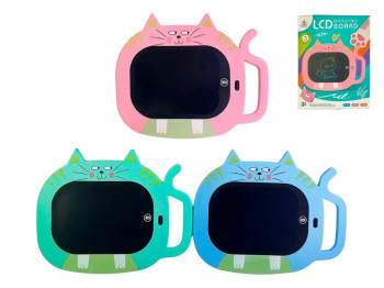 Дитячий кольоровий LCD-планшет для малювання Котик, 7 дюймів, 3 кольори