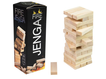 Настільна гра балансування Fire Jenga, 15,5 см, 48 брусків, Strateg