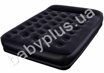 Велюр-ліжко чорна з підголовником та насосом 220V Bestway 67457