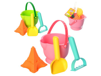 Набор для песочницы с ведром Good! DL24, 18 см, с формочкой и граблями, BabyToys