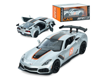 Машинка металлическая открываются двери Corvette ZR1, 19 см, резиновые колеса, АвтоСвіт