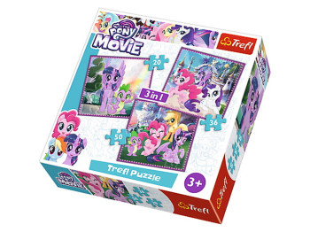 Пазли 3в1 Магія дружби, Hasbro My Little Pony, Trefl