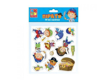 Игра с мягкими наклейками Пираты, Vladi Toys