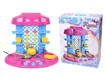 Кухня игровая с плитой и мойкой №6, 51 см, 22 предмета, Технок