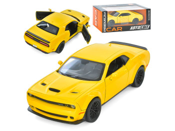 Машинка металлическая Dodge Challenger SRT, 19 см, открываются двери, АвтоСвіт