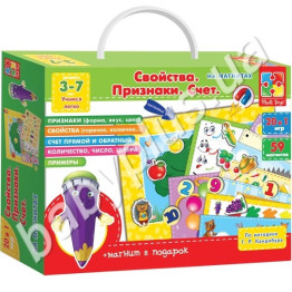 Игра с магнитами Свойства, Признаки, Счет, Vladi Toys