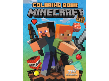 Розмальовка з завданнями 114 наліпок А4, MineCraft, Jumbi
