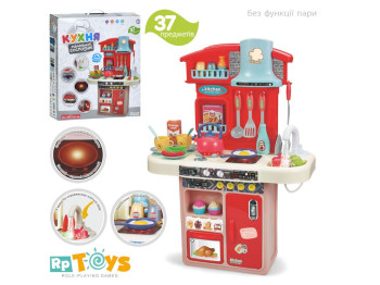 Кухня игровая со светом и звуком 16912A, 63 см, с мойкой и духовкой, Limo Toy