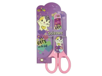 Ножиці дитячі Kids Cats are the best, 13,5 см, у футлярі, 13584