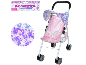 Коляска прогулочная для куклы M 5093 UA, 42-24-в53 см, с корзиной, Limo Toy