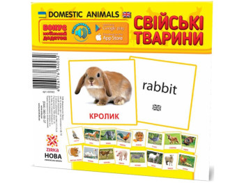 Картки міні Домашні тварини 110х110 мм, ZIRKA