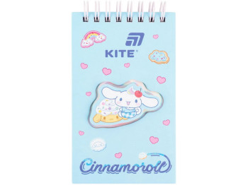 Блокнот на двойной цветной спирали Cinnamoroll, 80×135 мм, 80 листов, линия, Kite