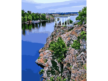 Набір для розпису по номерах Ластівчине гніздо на Хортиці 30х40 см, Strateg