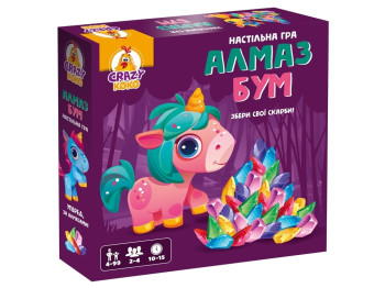 Настільна гра "Алмаз Бум Єдиноріжки", маршрутна, 4+, Vladi Toy
