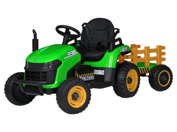 Трактор дитячий Bambi Racer, з причепом, 2 передні мотори по 20W, 2 задні мотори по 25W, 1 акумулято