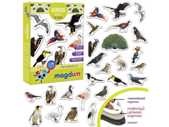Набір магнітів Birds photo. Magdum ML4031-30 EN