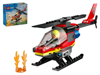 Конструктор LEGO City Пожежний рятувальний гелікоптер, 85 деталей