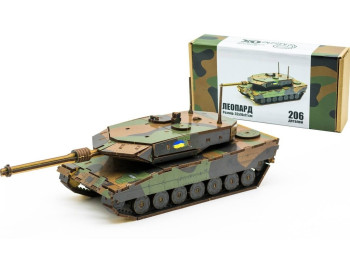 Дерев'яний 3D конструктор ЛЕОПАРД, 206 деталей, PuzzleOK 206-0260