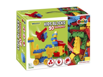 Конструктор пластиковый Kids Blocks, 90 деталей, Wader