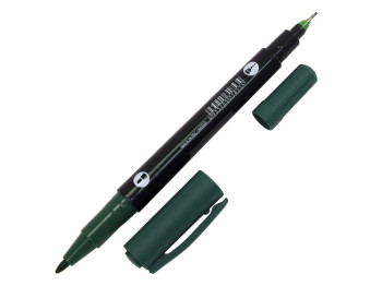 Маркер Permanent двухсторонний зелёный. Neo Line PM-5846