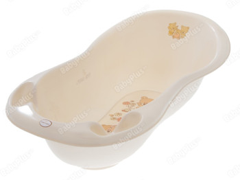 Ванночка LUX Мишки со сливом и термометром Бежевая 102 см. Tega Baby MS-005ODPLYW-119