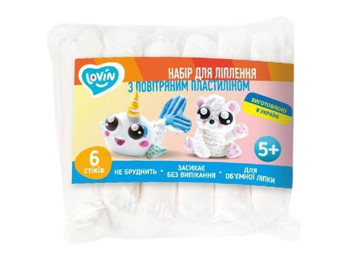 Набір для ліплення з повітряним пластиліном 6 sticks. TM LOVIN'DO 70171