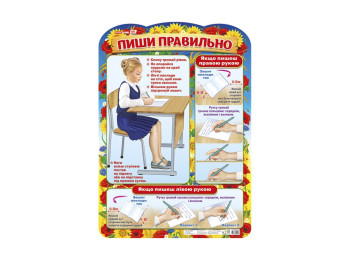 Плакат "В каждый кабинет. Пиши правильно", начальная школа, Ранок