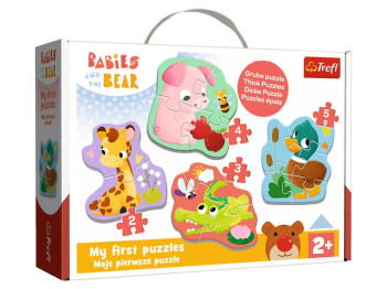 Пазли для найменших Trefl Baby Classic Дитинчата тварин, 2, 3, 4, 5 елементів