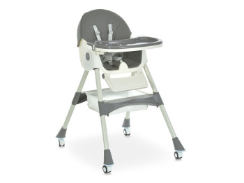 Стільчик для годування, M 6302 Gray, складний, 5-точкові ремені, сірий, Bambi
