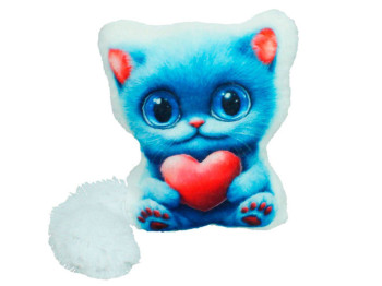 М’яка іграшка Котик з сердечком 25x21x8см. Копиця