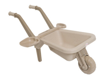 Тачка детская с лопатой 01530/02eco, 82,5 см, для перевозки песка, Doloni Toys